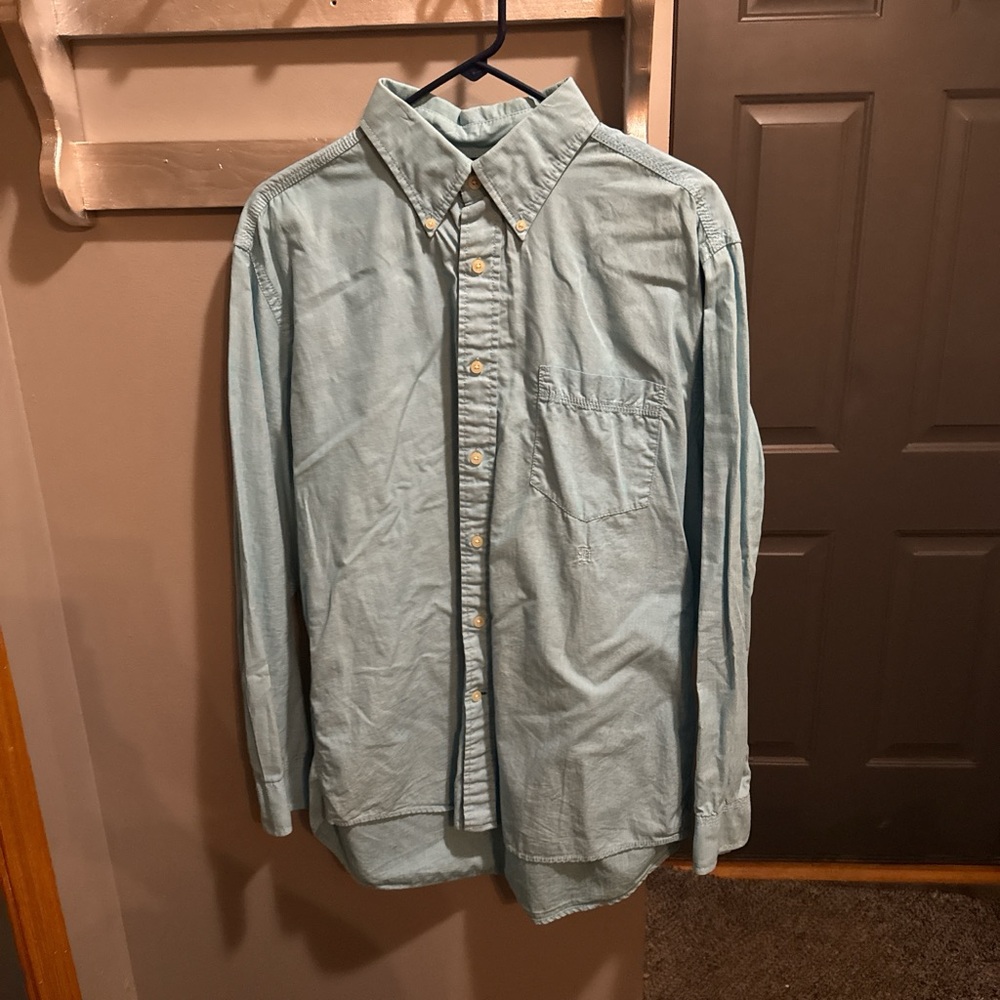 Tommy Hilfiger Sky Blue Casual Button-Down Shirt